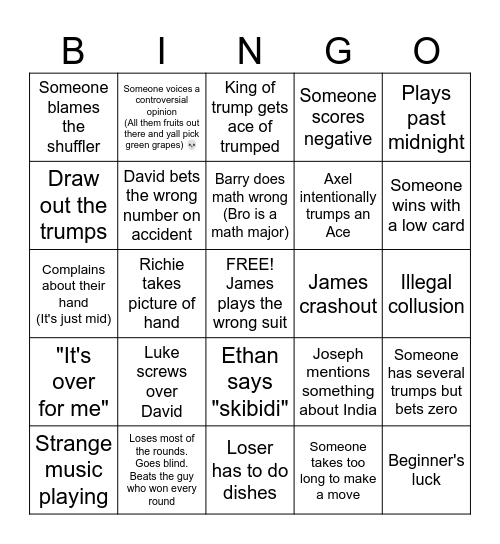 Up&DowntheRiver @Zennia Bingo Card