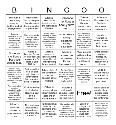 Utah School Library Association Bingo Card
