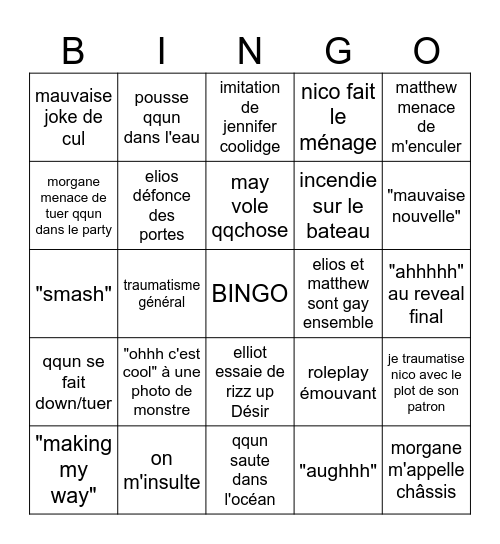 Song of the Depths Bingo Card