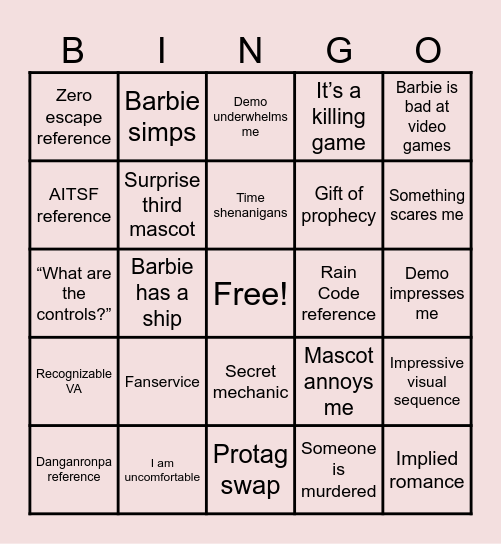 100 Line Bingo Card