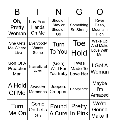 Vinyl Bingo - Valentine's Edition Bingo Card