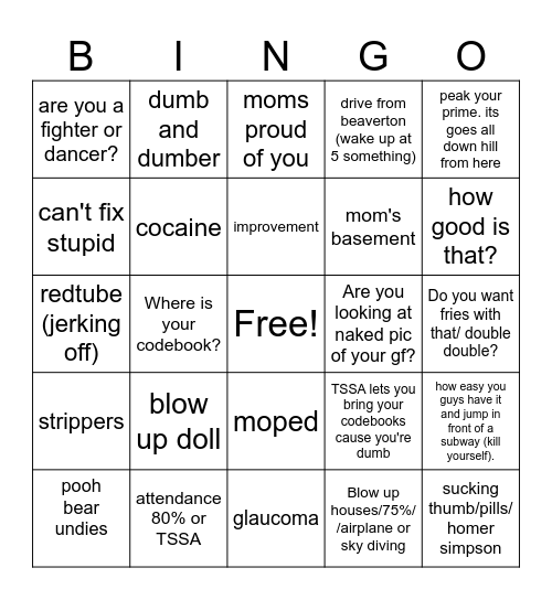 Chris's Lab Class Bingo Card