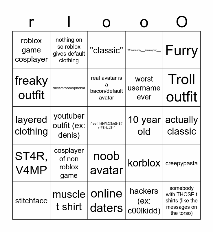 cac bingoo!!! Bingo Card