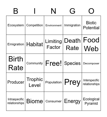 2025 Winter Term 7th Grade Exam Bingo Card