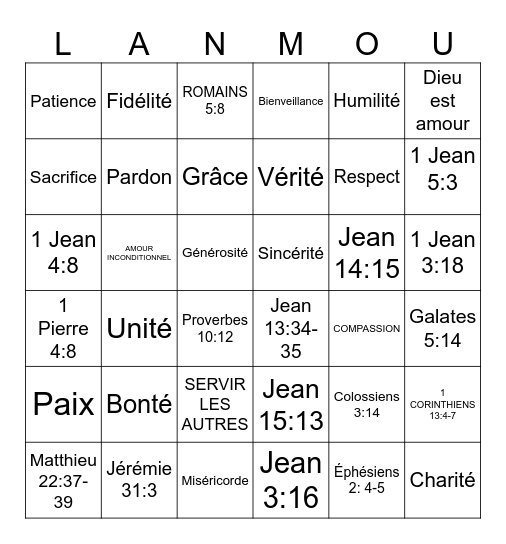 SOUPER CAUSERIE 2025 Bingo Card