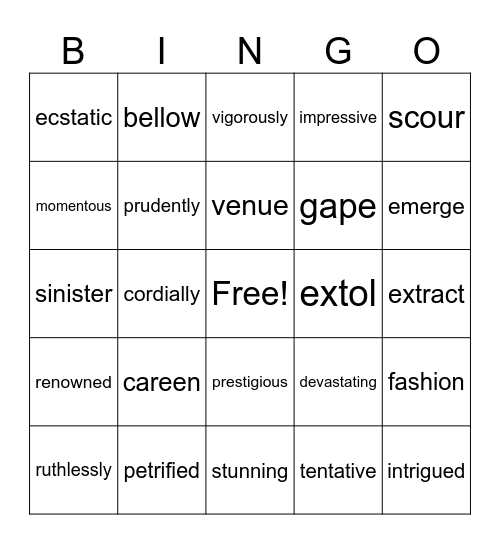 Valentine's Bingo Card
