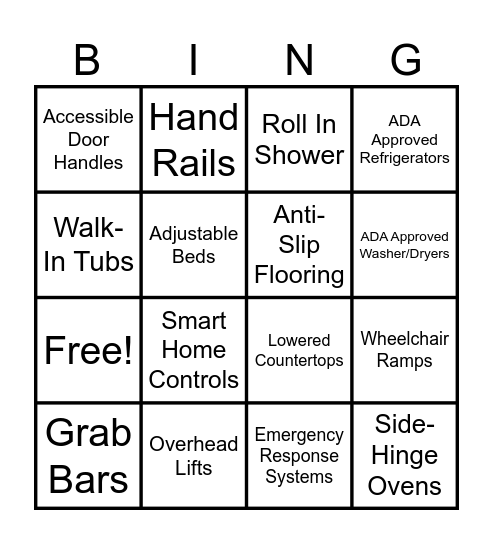 Victory Homes #1 Bingo Card