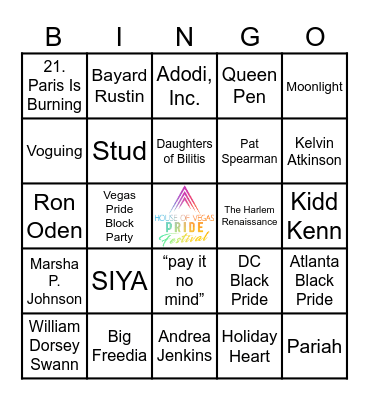 BLACK LGBTQ+ HISTORY Bingo Card