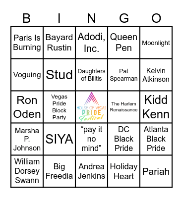 BLACK LGBTQ+ HISTORY Bingo Card