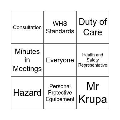 Business Services Bingo Card