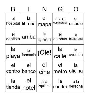 La Ciudad Bingo Card