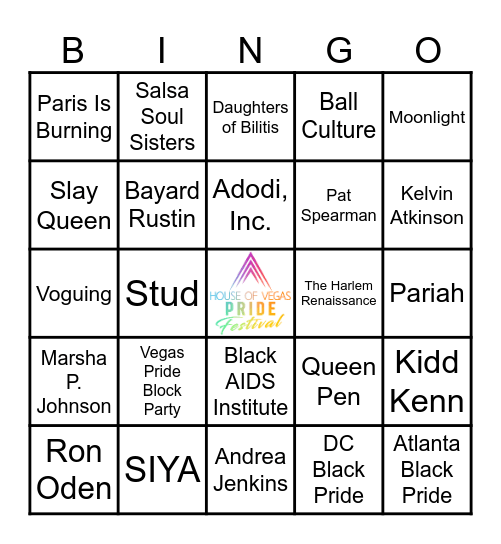 BLACK LGBTQ+ HISTORY Bingo Card