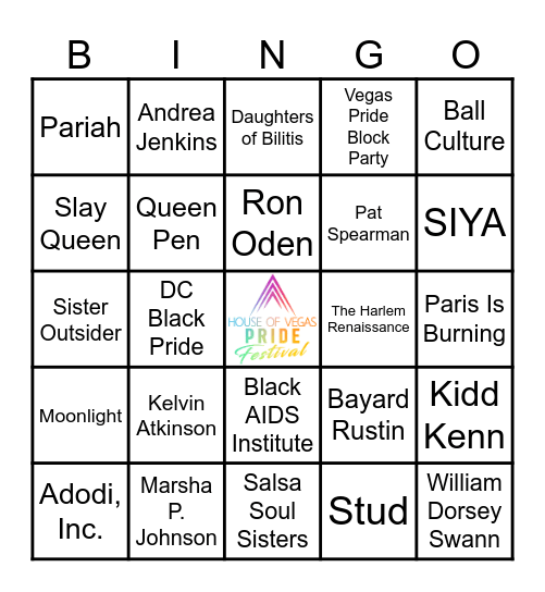 BLACK LGBTQ+ HISTORY Bingo Card