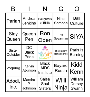BLACK LGBTQ+ HISTORY Bingo Card