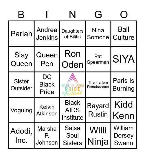 BLACK LGBTQ+ HISTORY Bingo Card