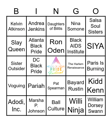 BLACK LGBTQ+ HISTORY Bingo Card