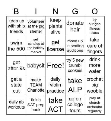 2025 Bingo Card