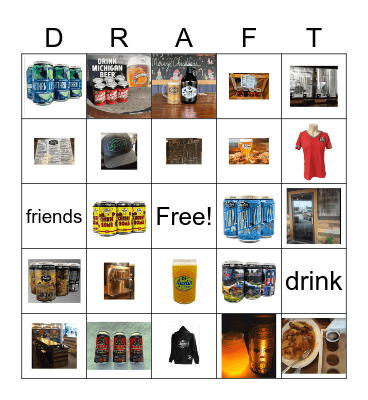 Brew and Food Bingo Card