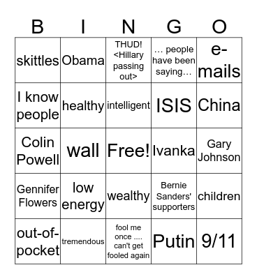 "End of the world" breakfast Bingo Card