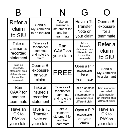 MD BINGO Card