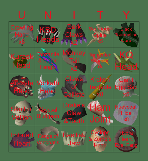 Rag and Bone Man III Bingo Card