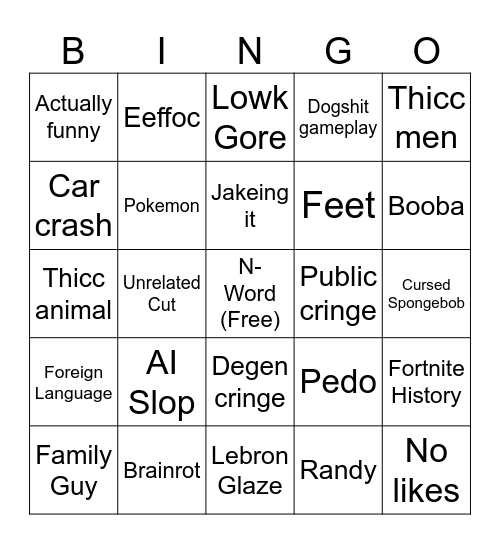 Tomas 4U Page Bingo Card