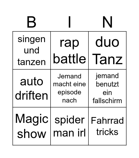 Bingo Card