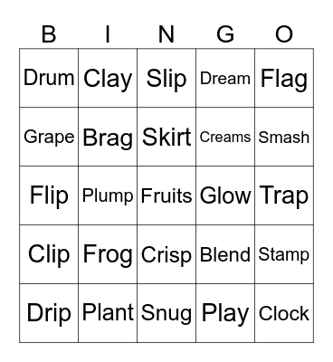 Archer's word list BINGO! Bingo Card