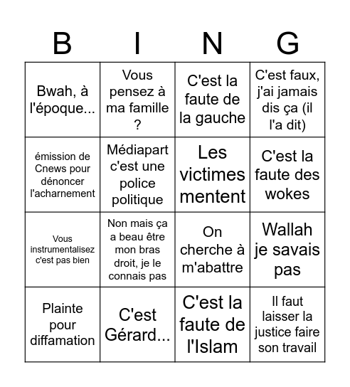 le bingo des affaires Bingo Card