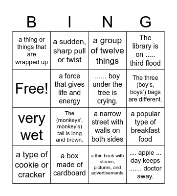 Week 2 3C Bingo Card
