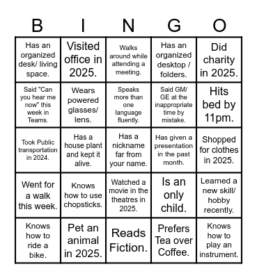 Bingo Card