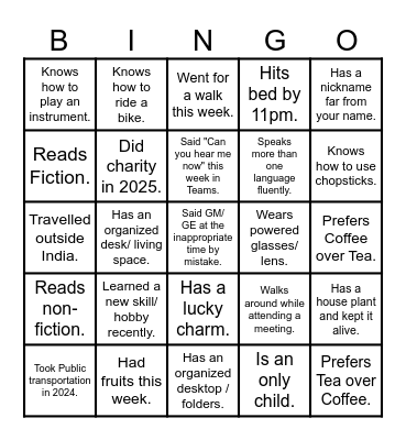 Bingo Card