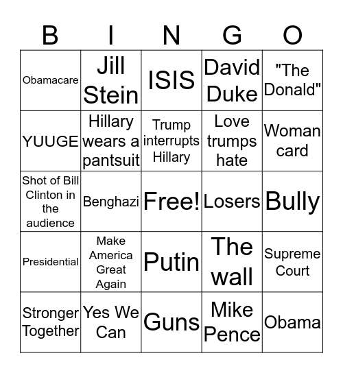 Penn Dems Presents: Bingo Pt. 2 Bingo Card