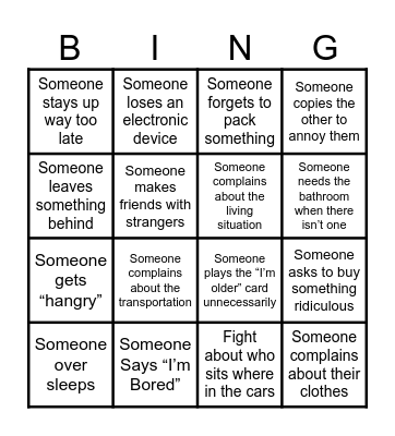 Sri Lanka Trip Bingo Card Bingo Card