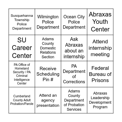 Wednesday, March 5th Bingo Card