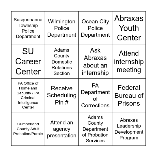 Wednesday, March 5th Bingo Card