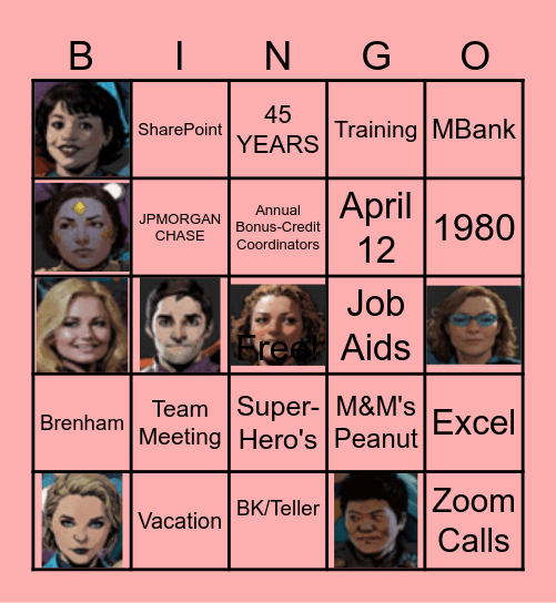 45th Work Celebration Bingo Card