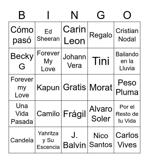 Locura de marzo 2025 Bingo Card