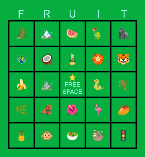 Monkey Bingo Card