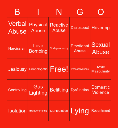 A Streetcar Named Desire Bingo Card