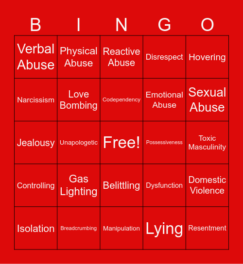 A Streetcar Named Desire Bingo Card