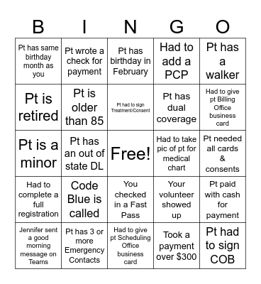CONSUMER ACCESS Bingo Card