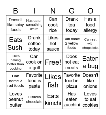 Find Someone Who: Bingo Card
