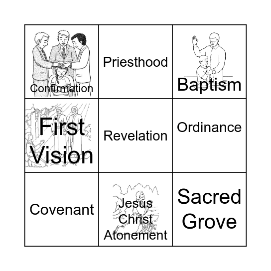 My Gospel Words Bingo Card