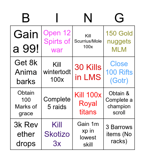 Got W33d's Low tier Bingo Card