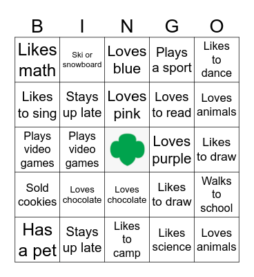 GS Sisterhood Bingo! Bingo Card