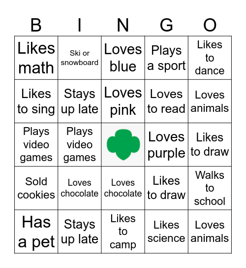 GS Sisterhood Bingo! Bingo Card