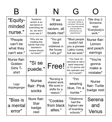 Shift Films "Everybody's Work Bingo Card