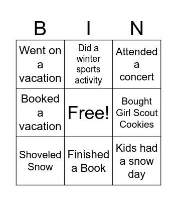 GRCC Bingo Card