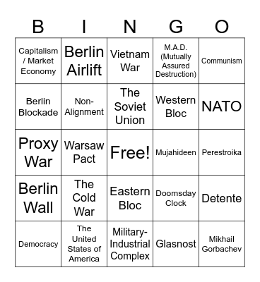 Review: The Cold War Bingo Card